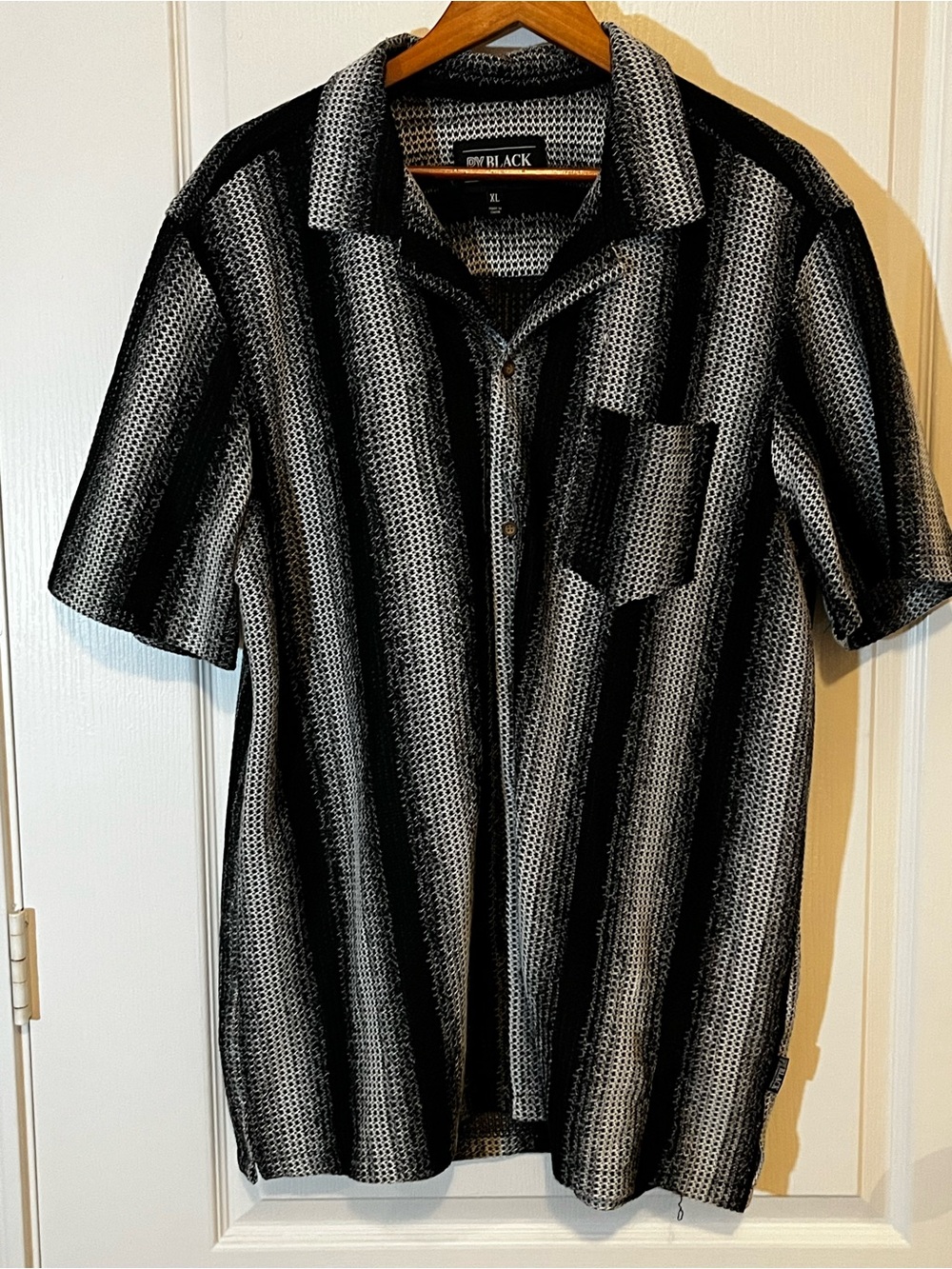 PX Black Poolside Button Down Textured Shirt